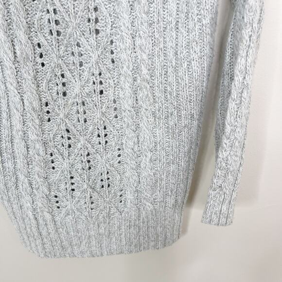 Blossom & Clover Womens XSmall XS Heather Gray Cowl Neck Knit Sweater - Picture 5 of 10